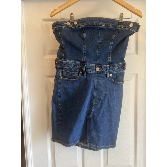 Good American Dresses & Skirts - Good American Denim Tube Mini Dress Womens Medium Indigo Strapless GDTDSP478